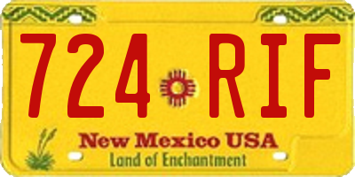 NM license plate 724RIF