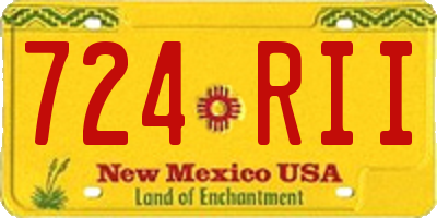 NM license plate 724RII