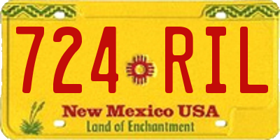 NM license plate 724RIL