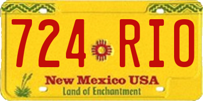 NM license plate 724RIO