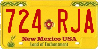 NM license plate 724RJA