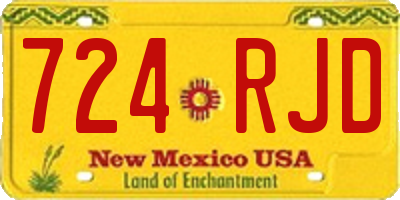 NM license plate 724RJD
