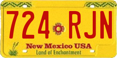 NM license plate 724RJN