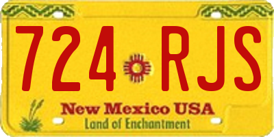 NM license plate 724RJS