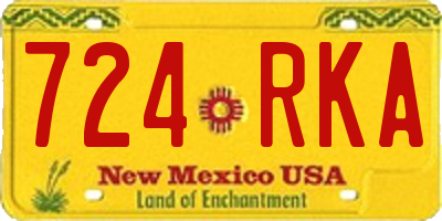 NM license plate 724RKA