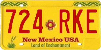 NM license plate 724RKE