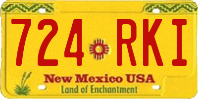 NM license plate 724RKI