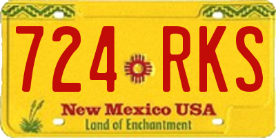 NM license plate 724RKS
