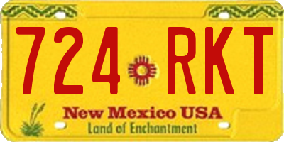 NM license plate 724RKT
