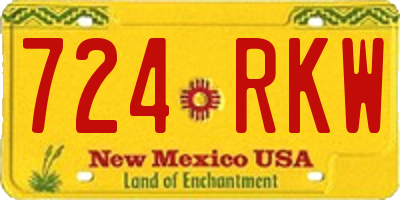 NM license plate 724RKW