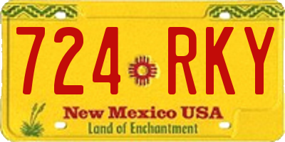 NM license plate 724RKY