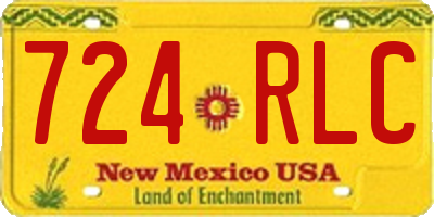 NM license plate 724RLC