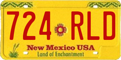 NM license plate 724RLD
