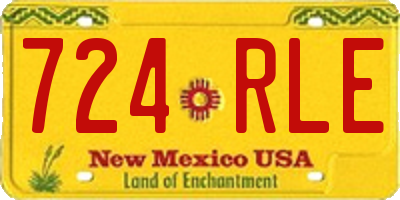 NM license plate 724RLE