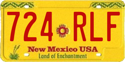 NM license plate 724RLF