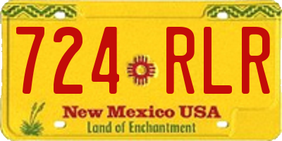 NM license plate 724RLR