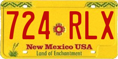 NM license plate 724RLX