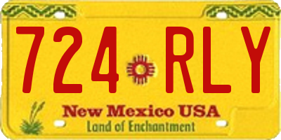 NM license plate 724RLY
