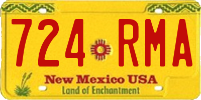 NM license plate 724RMA