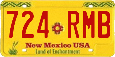 NM license plate 724RMB