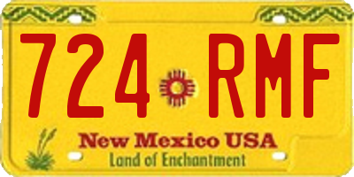 NM license plate 724RMF