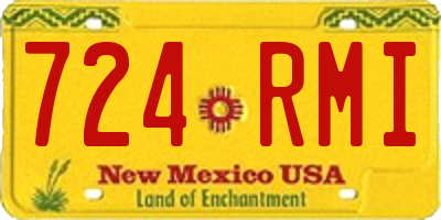 NM license plate 724RMI