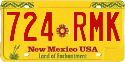 NM license plate 724RMK