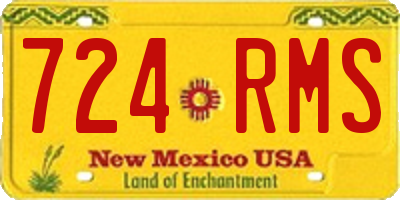 NM license plate 724RMS