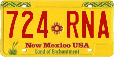 NM license plate 724RNA
