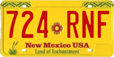 NM license plate 724RNF