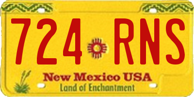 NM license plate 724RNS