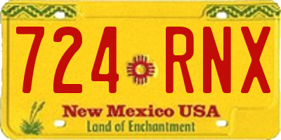 NM license plate 724RNX
