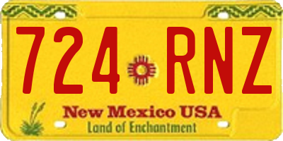 NM license plate 724RNZ