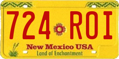 NM license plate 724ROI
