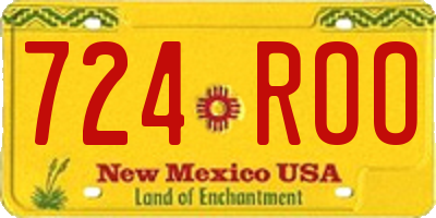 NM license plate 724ROO