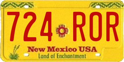 NM license plate 724ROR