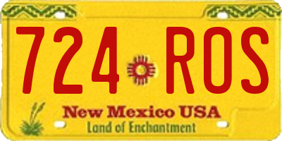 NM license plate 724ROS