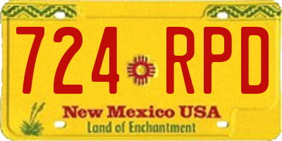 NM license plate 724RPD