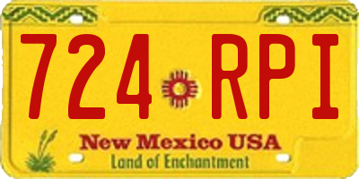 NM license plate 724RPI