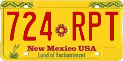 NM license plate 724RPT