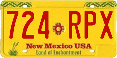NM license plate 724RPX