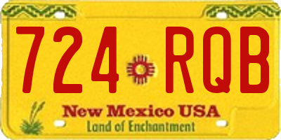 NM license plate 724RQB
