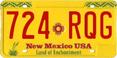 NM license plate 724RQG