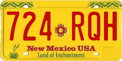 NM license plate 724RQH