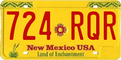 NM license plate 724RQR