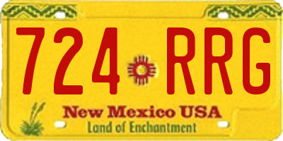 NM license plate 724RRG