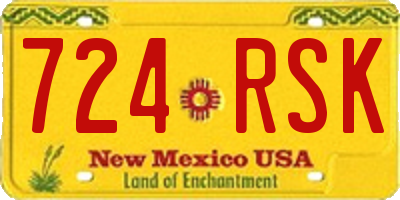 NM license plate 724RSK