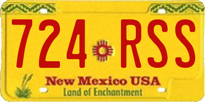 NM license plate 724RSS