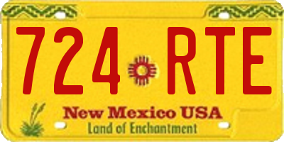 NM license plate 724RTE