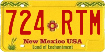 NM license plate 724RTM